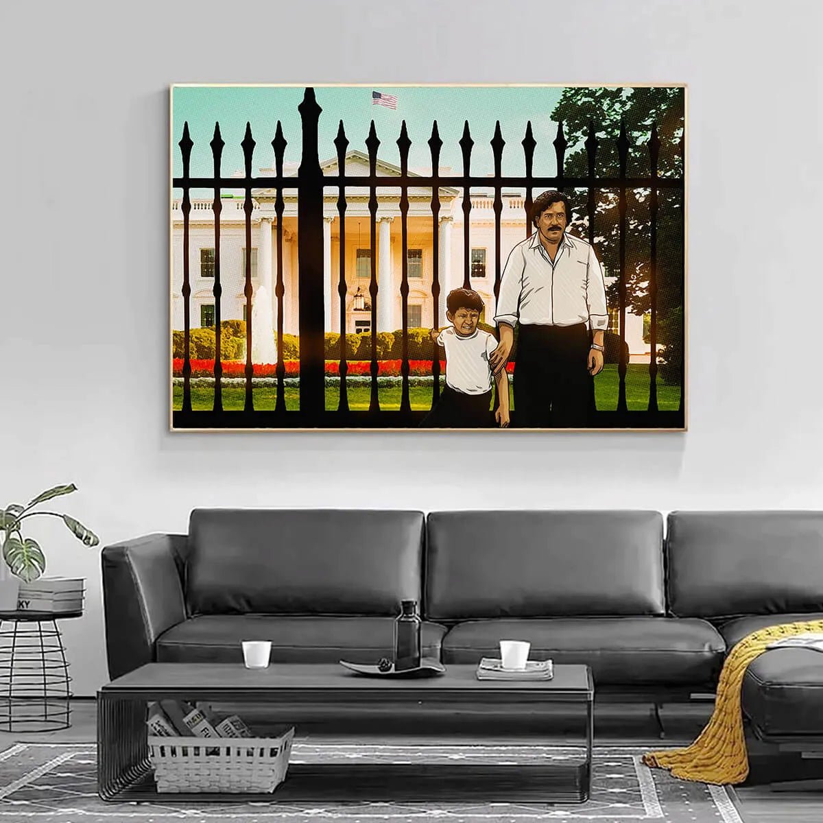 pablo-escobar-and-his-son-at-white-house-canvas-print-885