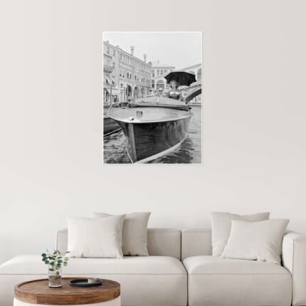 Venetian Glamour: A Classic Vintage Sophia Loren Movie Wall Art Print