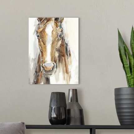 Stable Soul: An Expressive Minimalist Horse Wall Art Sketch