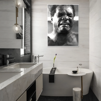 Maximum Effort: A Funny Black and White Wall Art for the Bathroom