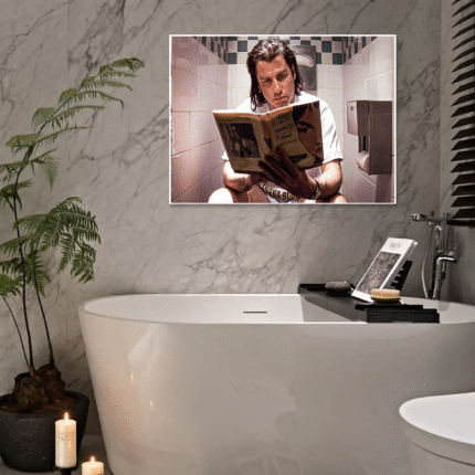 Modesty Blaise: A Funny Pop Art Pulp Fiction Bathroom Wall Art