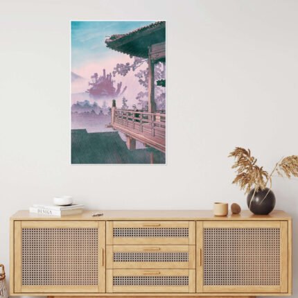 Howl's Moving Castle: A Ukiyo-e Style Vintage Ghibli Wall Art