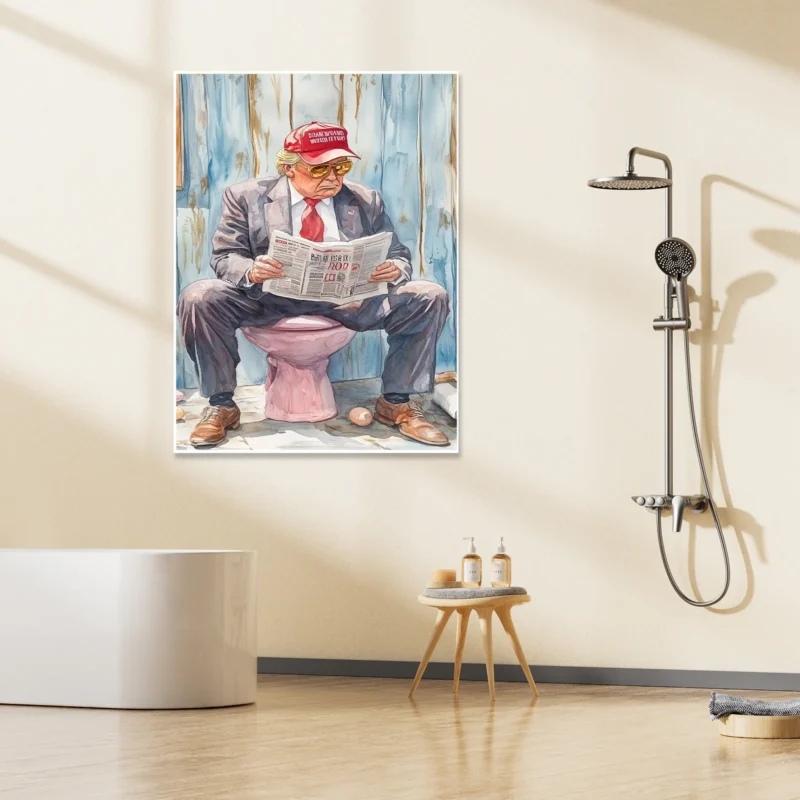 Abstract Bathroom Art for Elegant Look