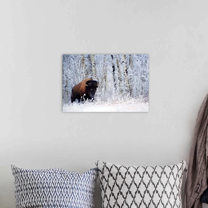 Aspen Guardian Bison Art in Modern Office