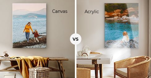 Quality difference between cheap print and canvas painting.