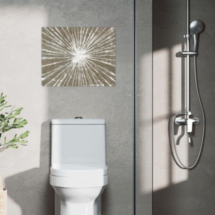 Fractured Light: A Unique Modern Industrial Bathroom Wall Art Print