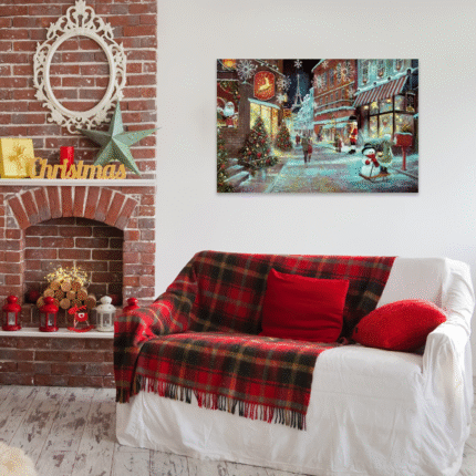 Parisian Noel: A Romantic Christmas Cityscape Wall Art of Paris