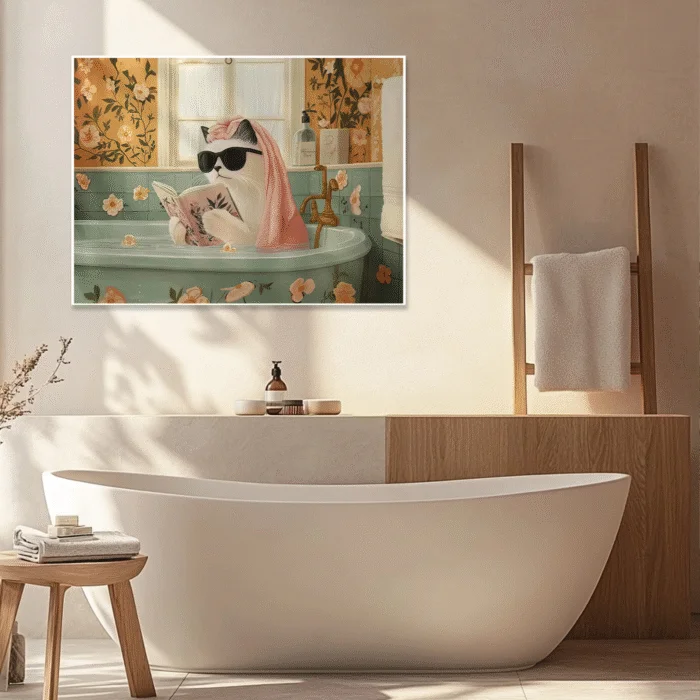 bathroom wall art size