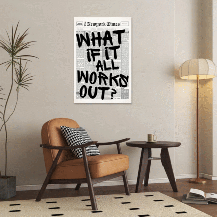 The Optimist's Headline: A Modern Romantic Bedroom Wall Art Print