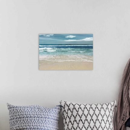 Azure Daydream: A Serene Coastal Beach Wall Art for Your Home