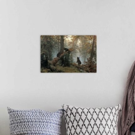 Morning in the Pine Forest: A Famous Vintage Bear Canvas Painting