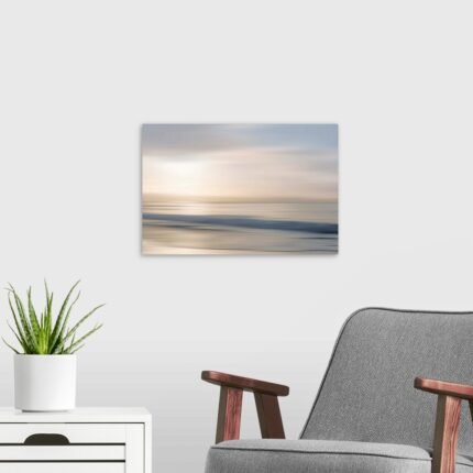 Morning Haze: A Serene Abstract Beach Wall Art for Modern Homes