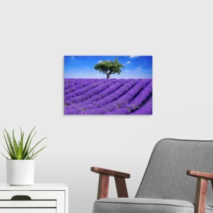 Sentinel of Provence: A Vibrant Landscape Lavender Wall Art for Your Home