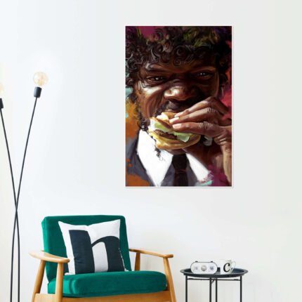 The Righteous Man's Meal: A Pop Art Pulp Fiction Movie Wall Art