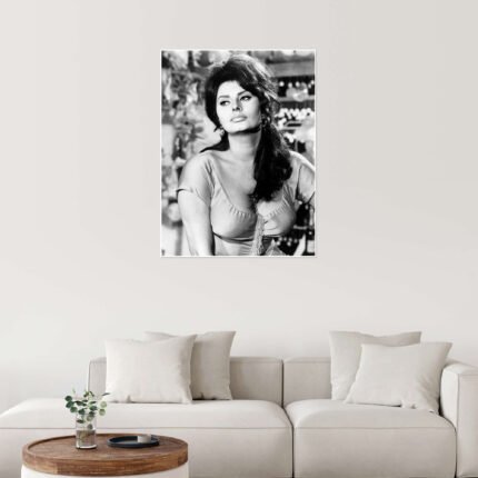 Timeless Allure: A Vintage Hollywood Movie Wall Art of Sophia Loren