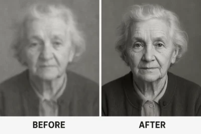 AI Photo Restoration Example