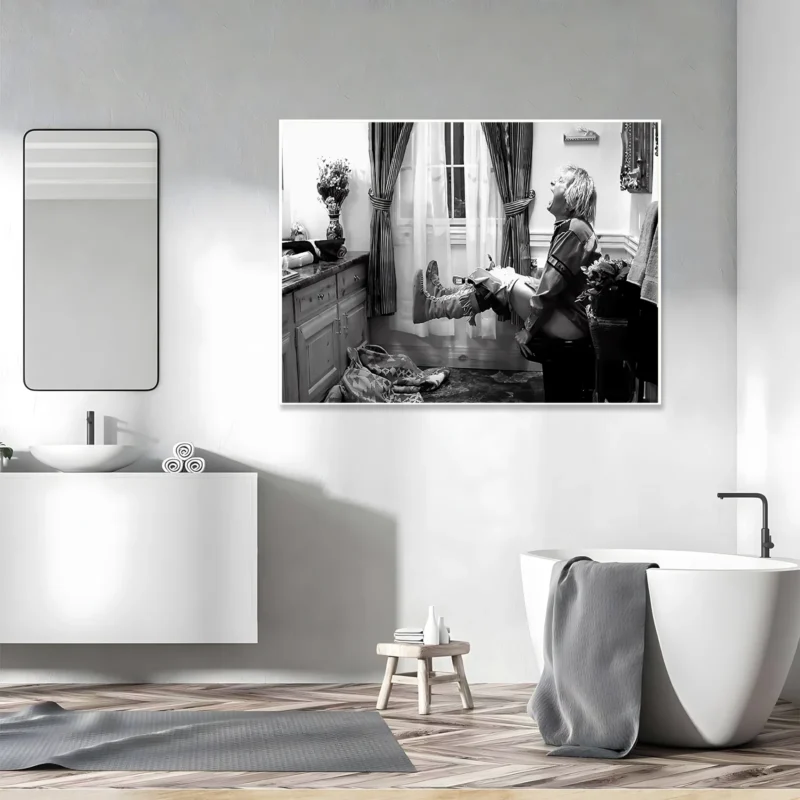 Dumb and Dumber bathroom art