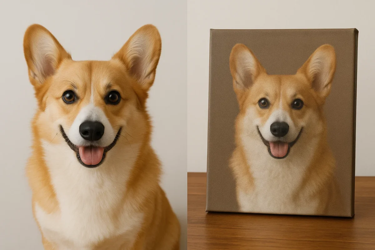Photo to Canvas Pet Portrait