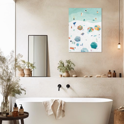 Summer Daydream: A Textured Coastal Landscape Wall Art for Your Home