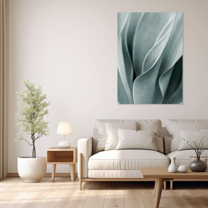 Serene Fold: A Minimalist Agave Botanical Wall Art for Calm Spaces
