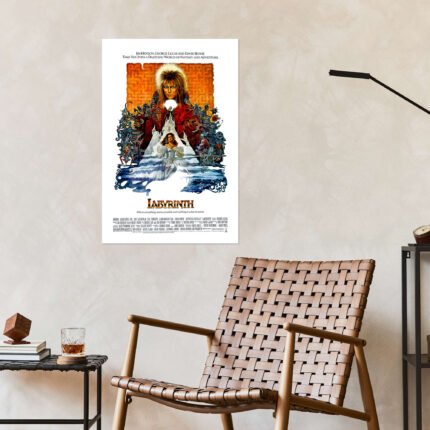 The Goblin King's Realm: A Vintage Labyrinth Movie Wall Art