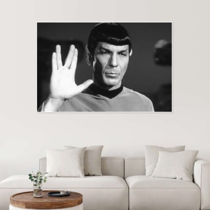The Vulcan Salute: A Vintage Star Trek Movie Wall Art Portrait