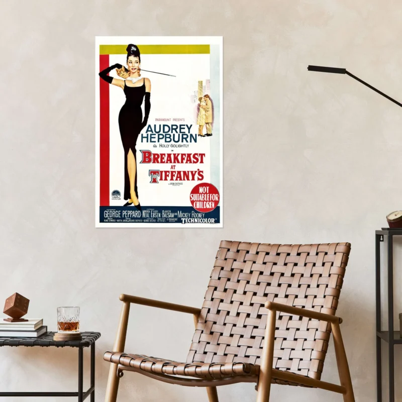 Breakfast at Tiffanys vintage movie poster wall art