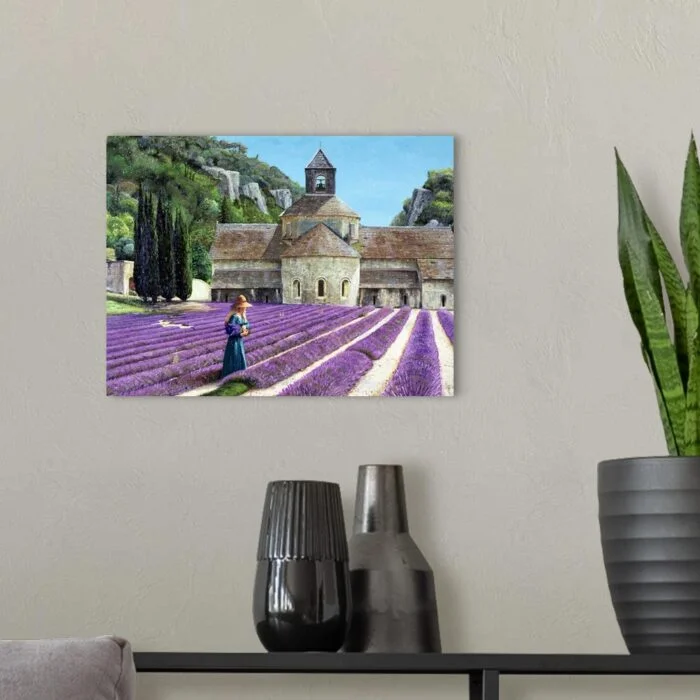 French country decor lavender field landscape