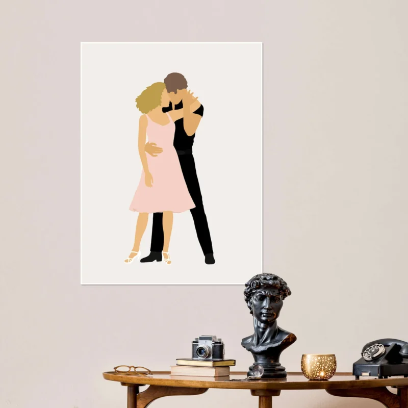 Romantic wall art Dirty Dancing movie poster decor