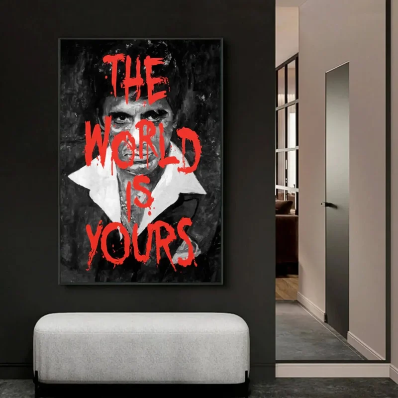 The World Is Yours motivational wall art poster
